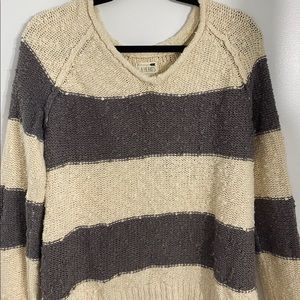 Chunky knit striped sweater